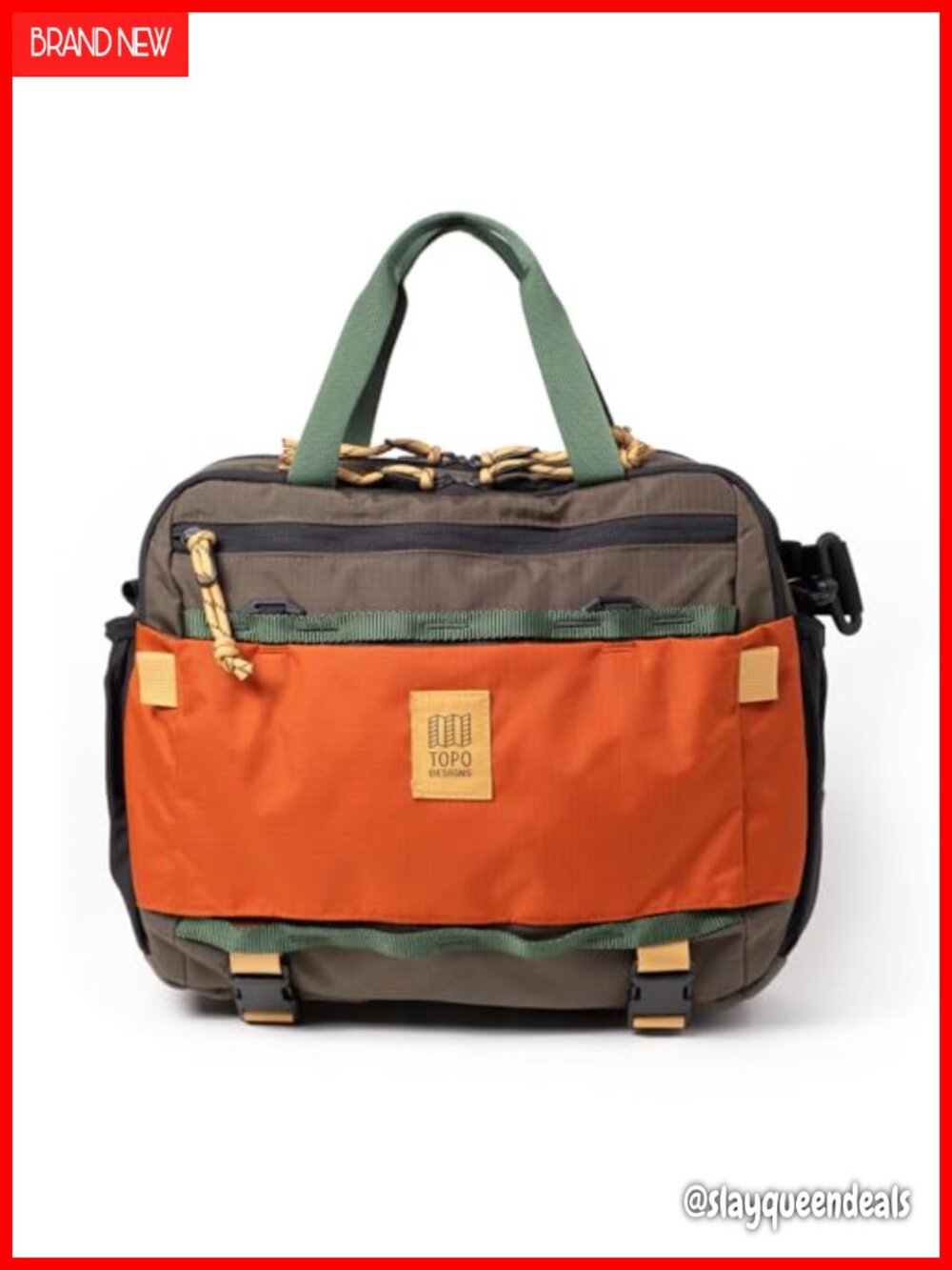 Topo Designs Mountain Cross Bag Recycled Nylon Crossbody Travel Briefcase